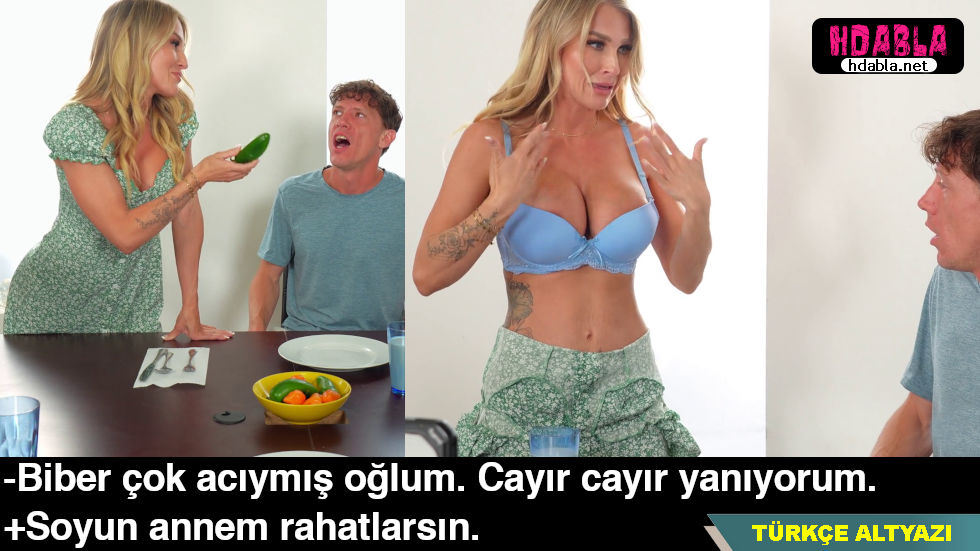 Annem acı biber yiyince ateş bastı üstünü başını çıkardı